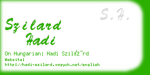 szilard hadi business card